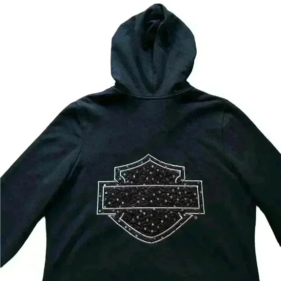 Harley Davidson Motorcycles Y2K Red Sequin Jacket - Picture 8 of 12